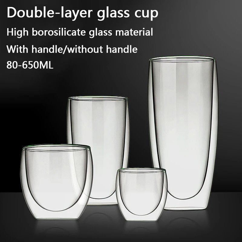 Wine Vodka Beer - Transparent Glass Coffee Cup Milk Whiskey
