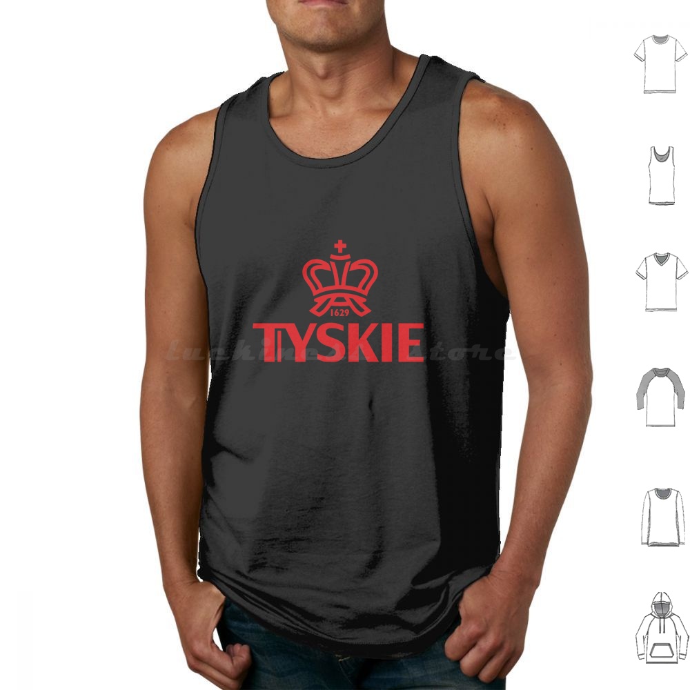 Wine Vodka Beer - Tyskie Tank Tops Print Cotton Liquor