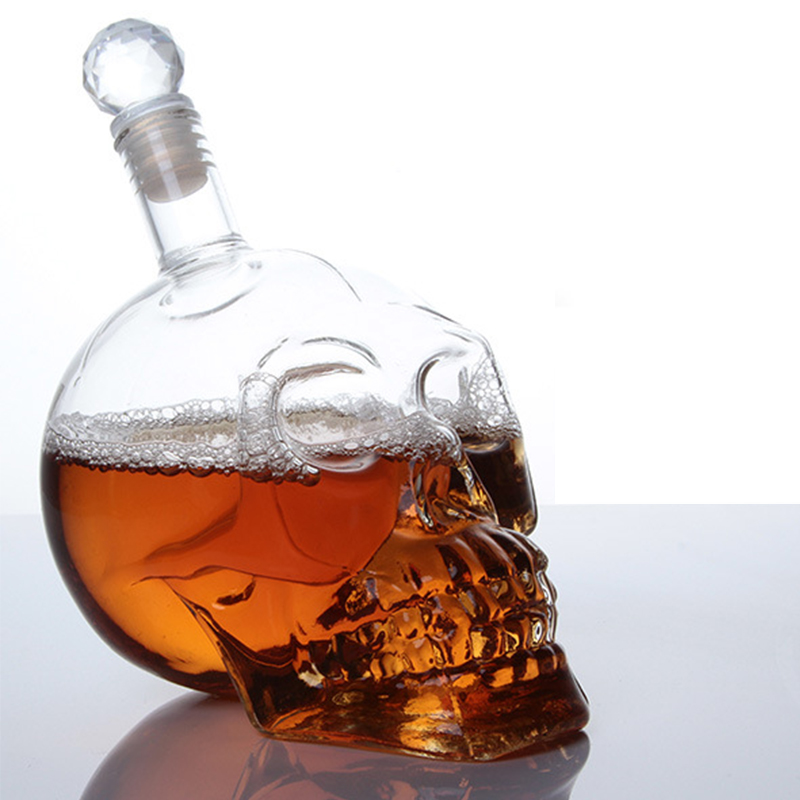 Wine Vodka Beer - Creative Skull Head Decanter Crystal Bottle