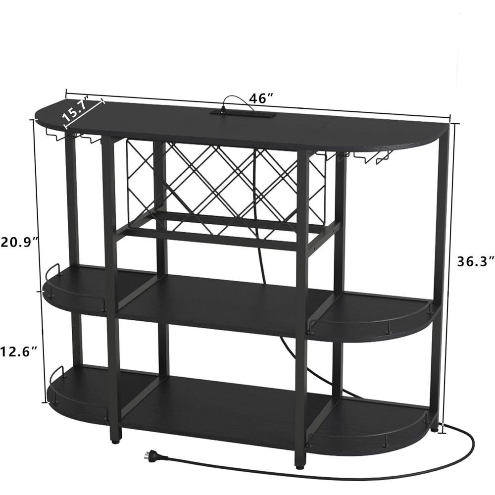 Black 3-Tier Coffee Table with - Wine & Beer Guayaquil ulasan dan harga