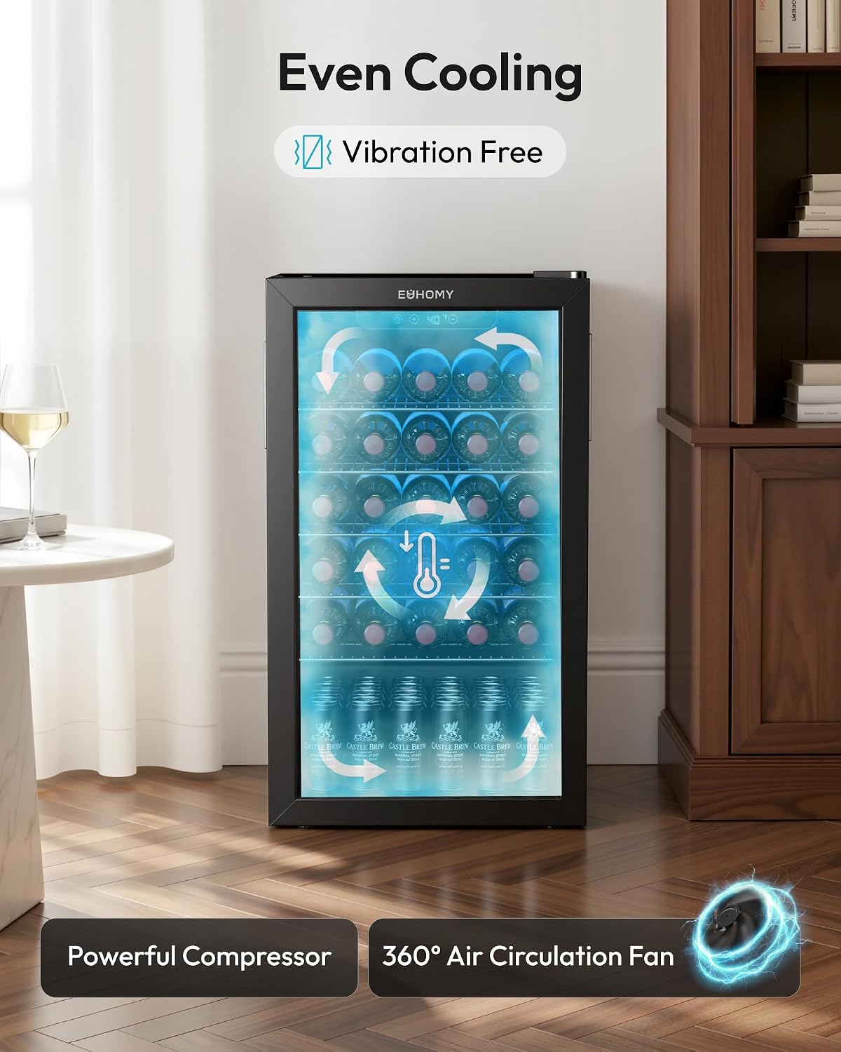 125 Can Beverage Cooler with G - Wine Beer Cooler Fridge ulasan dan harga