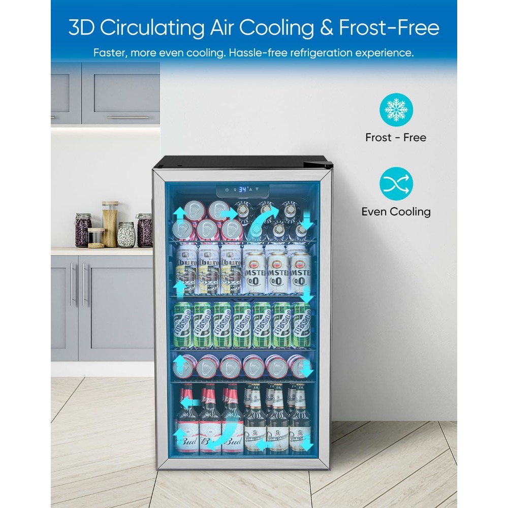 Beverage Refrigerator Cooler - - Wine Beer Cooler Fridge ulasan dan harga