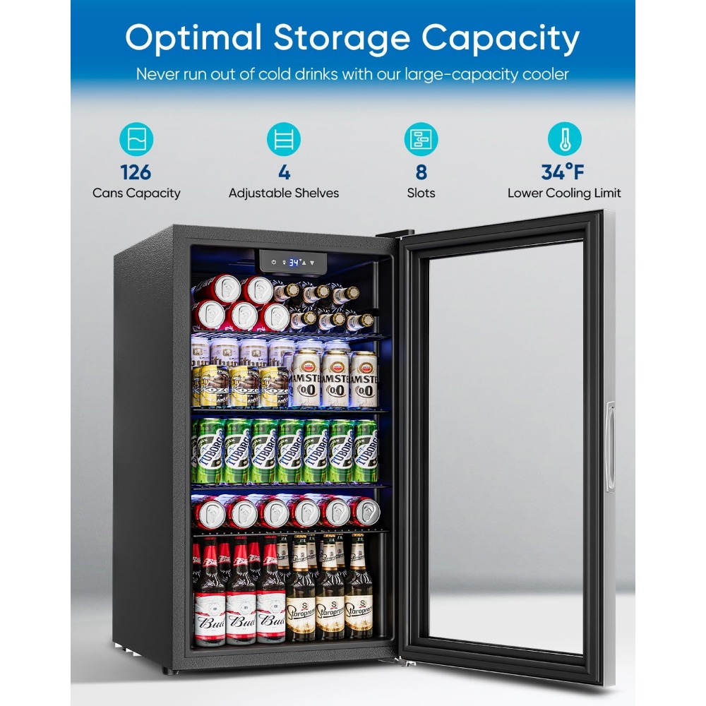 Beverage Refrigerator Cooler - - Wine Beer Cooler Fridge ulasan dan harga