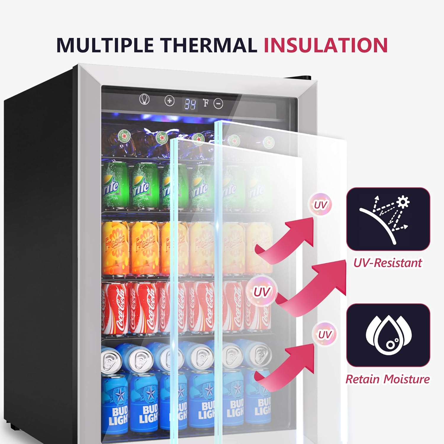 4.5 Cu.ft Beverage Refrigerato - Wine Beer Cooler Fridge ulasan dan harga