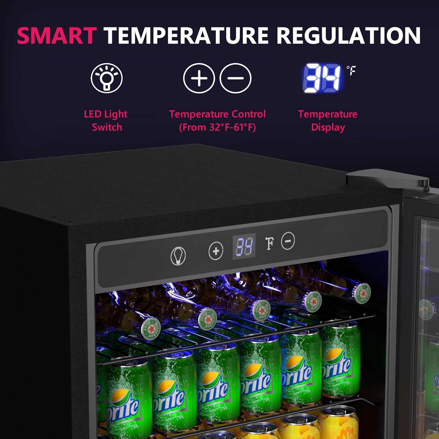 4.5 Cu.ft Beverage Refrigerato - Wine Beer Cooler Fridge ulasan dan harga