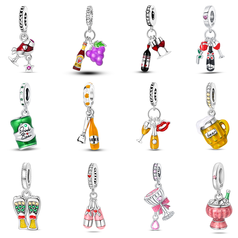 Fashion 925 Sterling Silver Re - Wine Beer Red ulasan dan harga