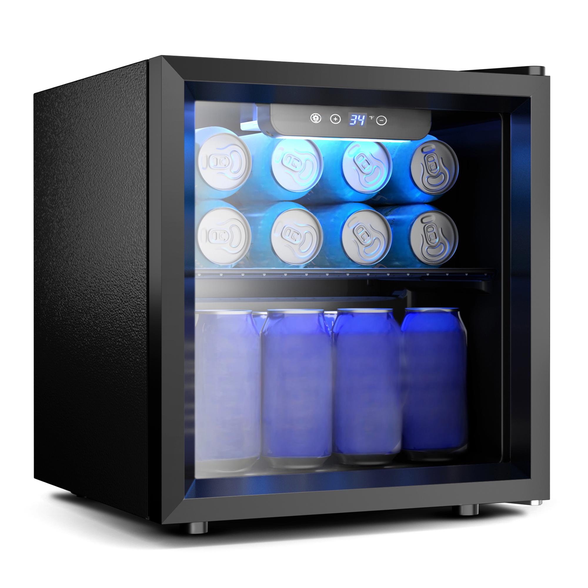 EKOJUCE Glass Door Mini Fridge - Wine Beer Cooler Fridge ulasan dan harga