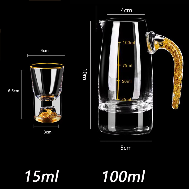 2/7pcs Crystal Glass Short Cup - Wine Vodka Beer ulasan dan harga