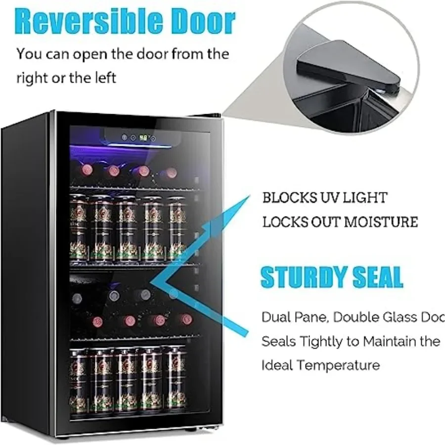 26 Bottle 130 Can Wine Cooler/ - Wine Beer Cooler Fridge ulasan dan harga