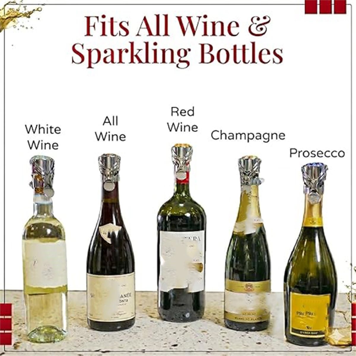 (A02R] 2Pcs Wine Stopper & Cha - Wine & Beer Guayaquil ulasan dan harga