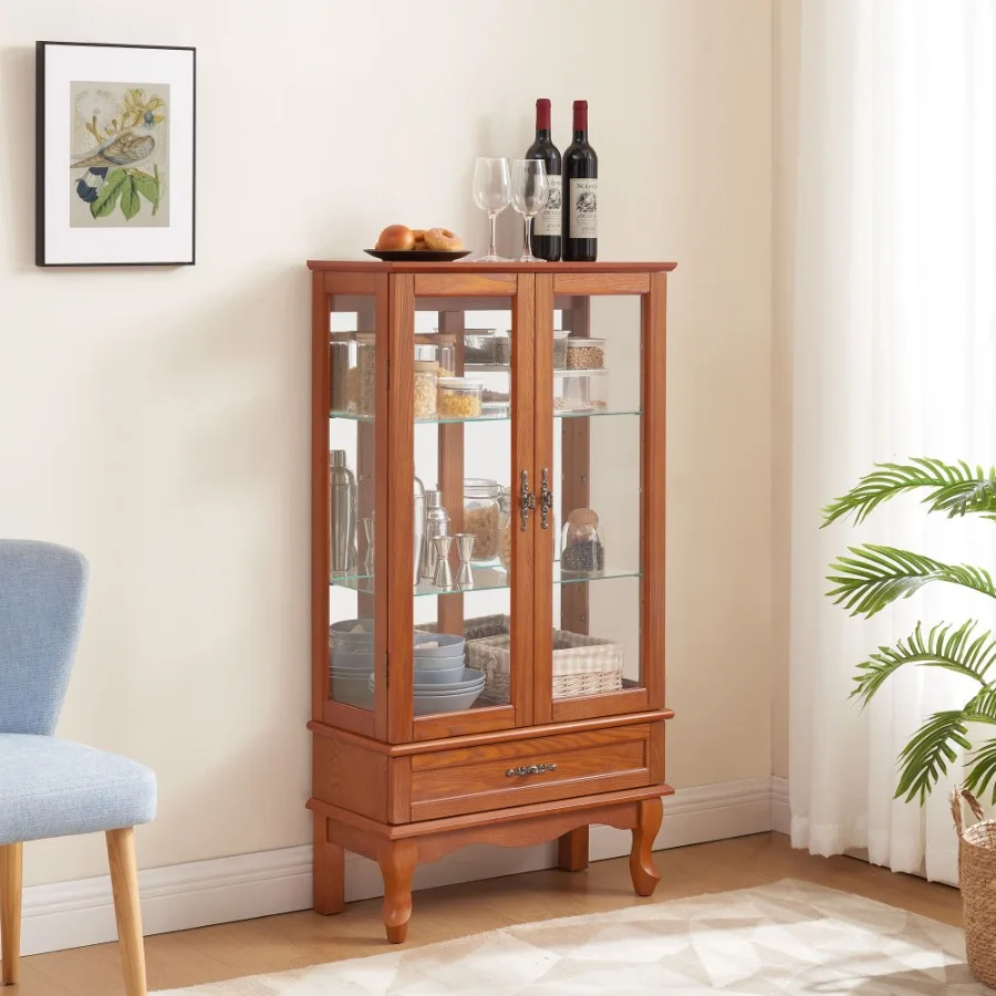 Lighted Glass Cabinet Glass Wi - Wine & Beer Guayaquil ulasan dan harga