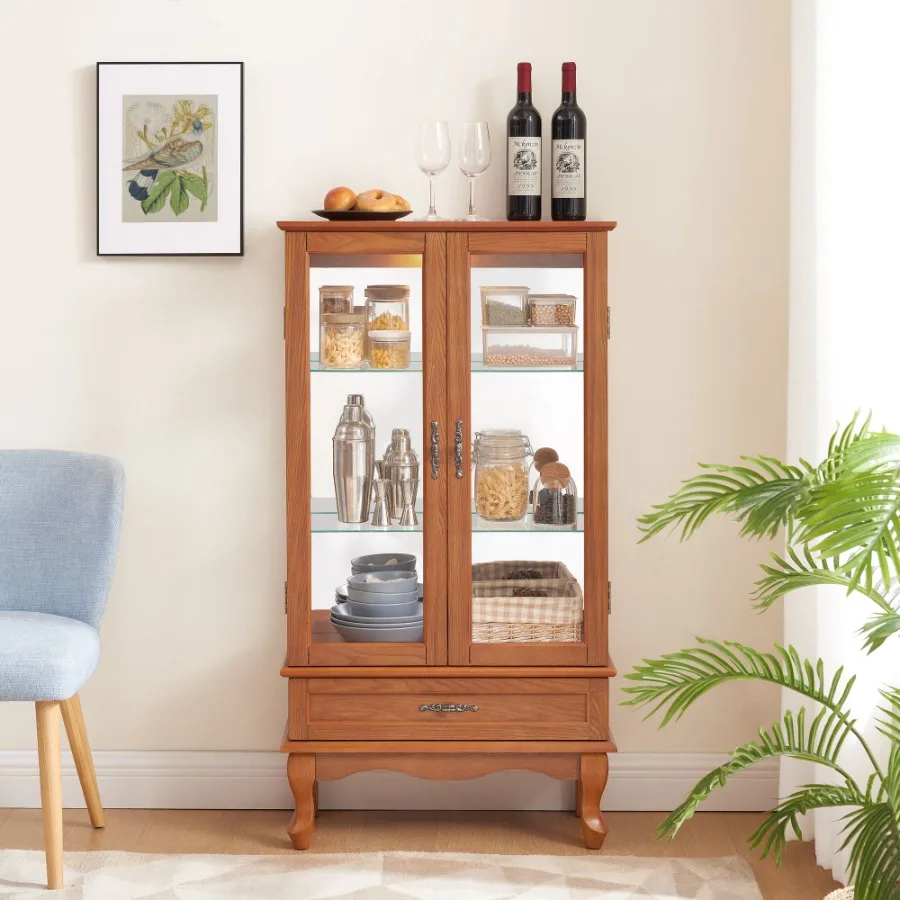 Lighted Glass Cabinet Glass Wi - Wine & Beer Guayaquil ulasan dan harga