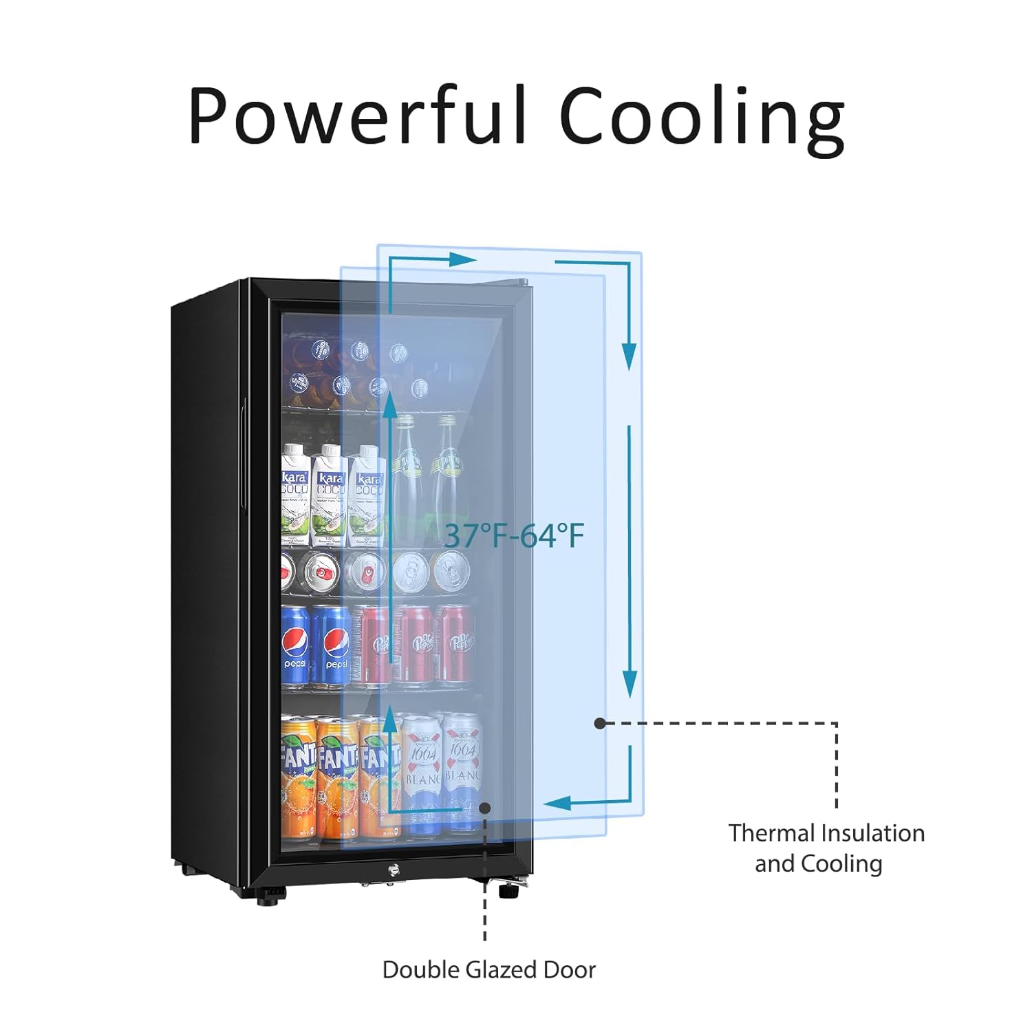 Beverage Refrigerator, 3.2 Cu. - Wine Beer Cooler Fridge ulasan dan harga
