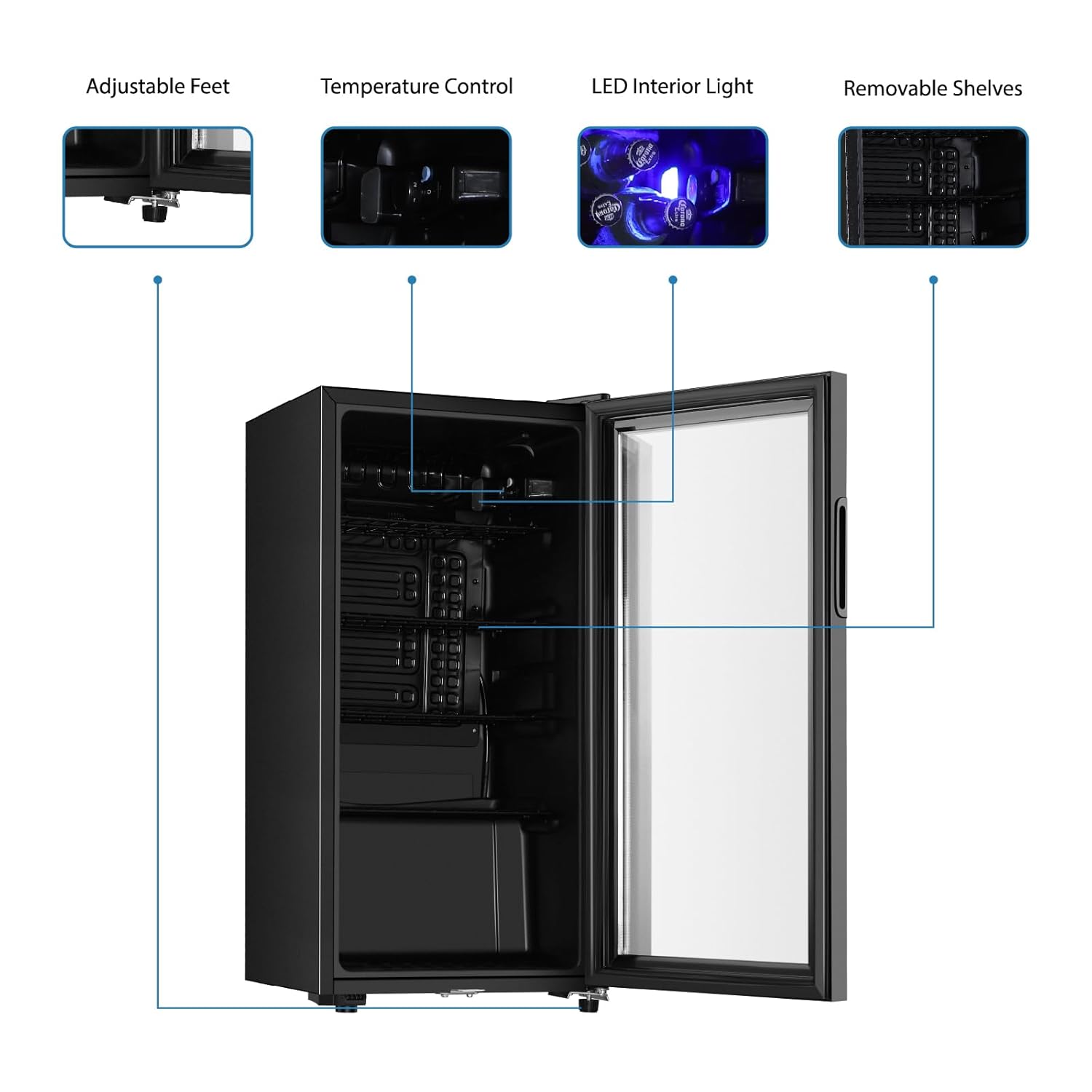 Beverage Refrigerator, 3.2 Cu. - Wine Beer Cooler Fridge ulasan dan harga