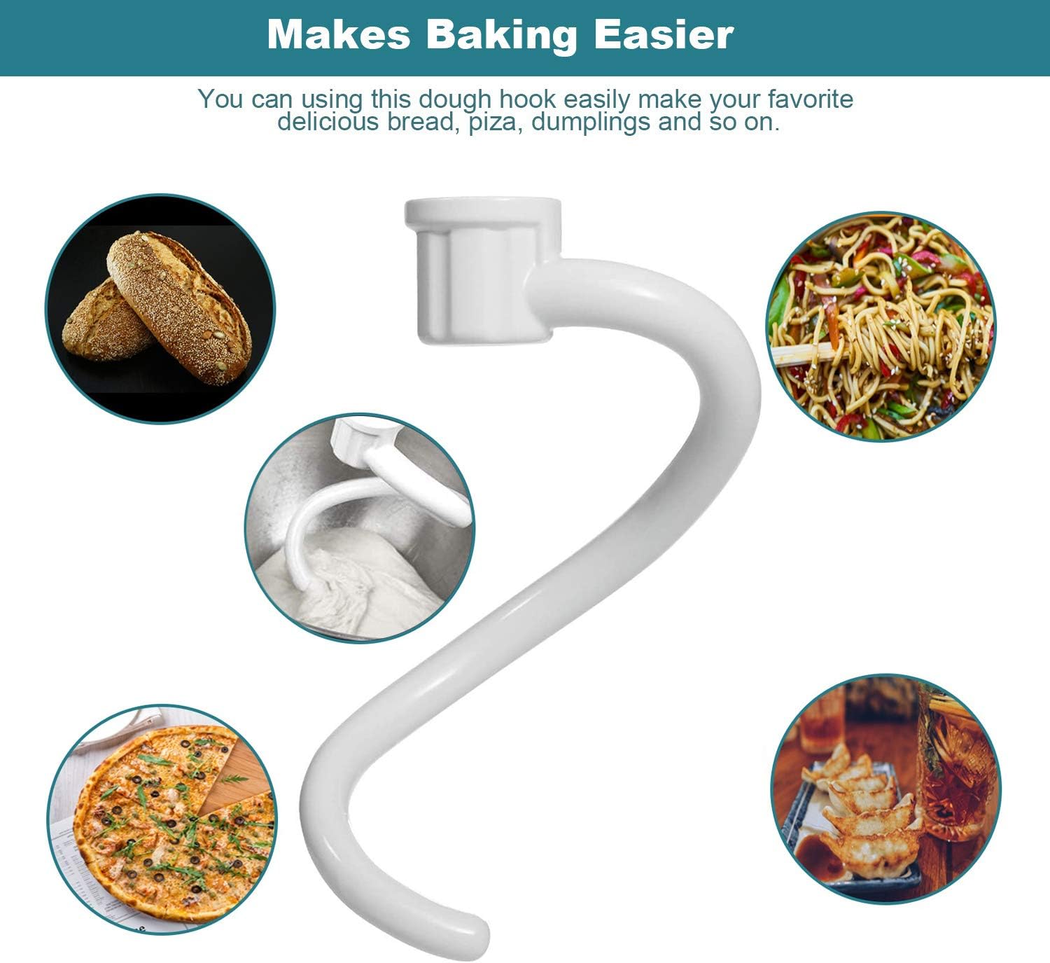 Coated Spiral Dough Hook for K - Kitchenaid Mixer Pro 600 ulasan dan harga
