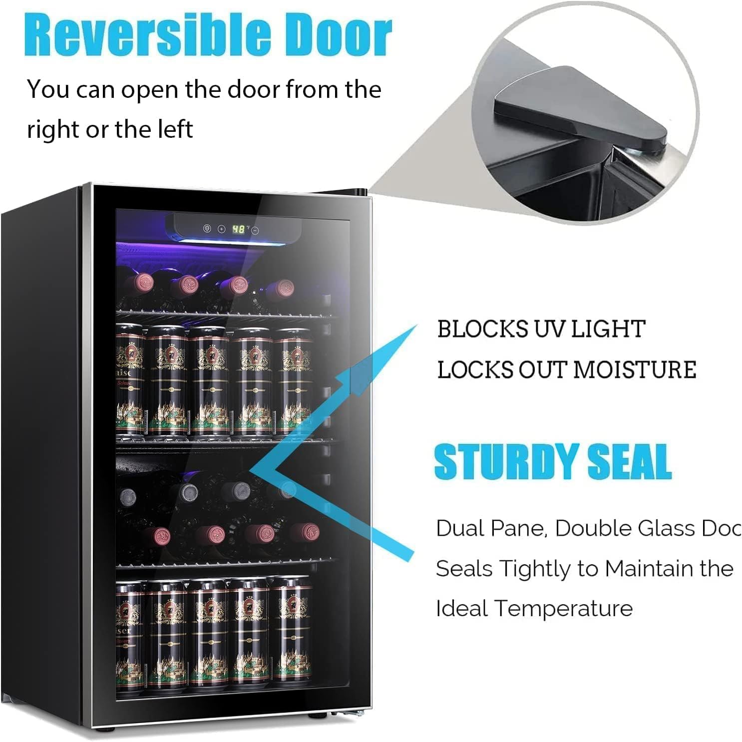 26 Bottle 130 Can Wine Cooler/ - Wine Beer Cooler Fridge ulasan dan harga