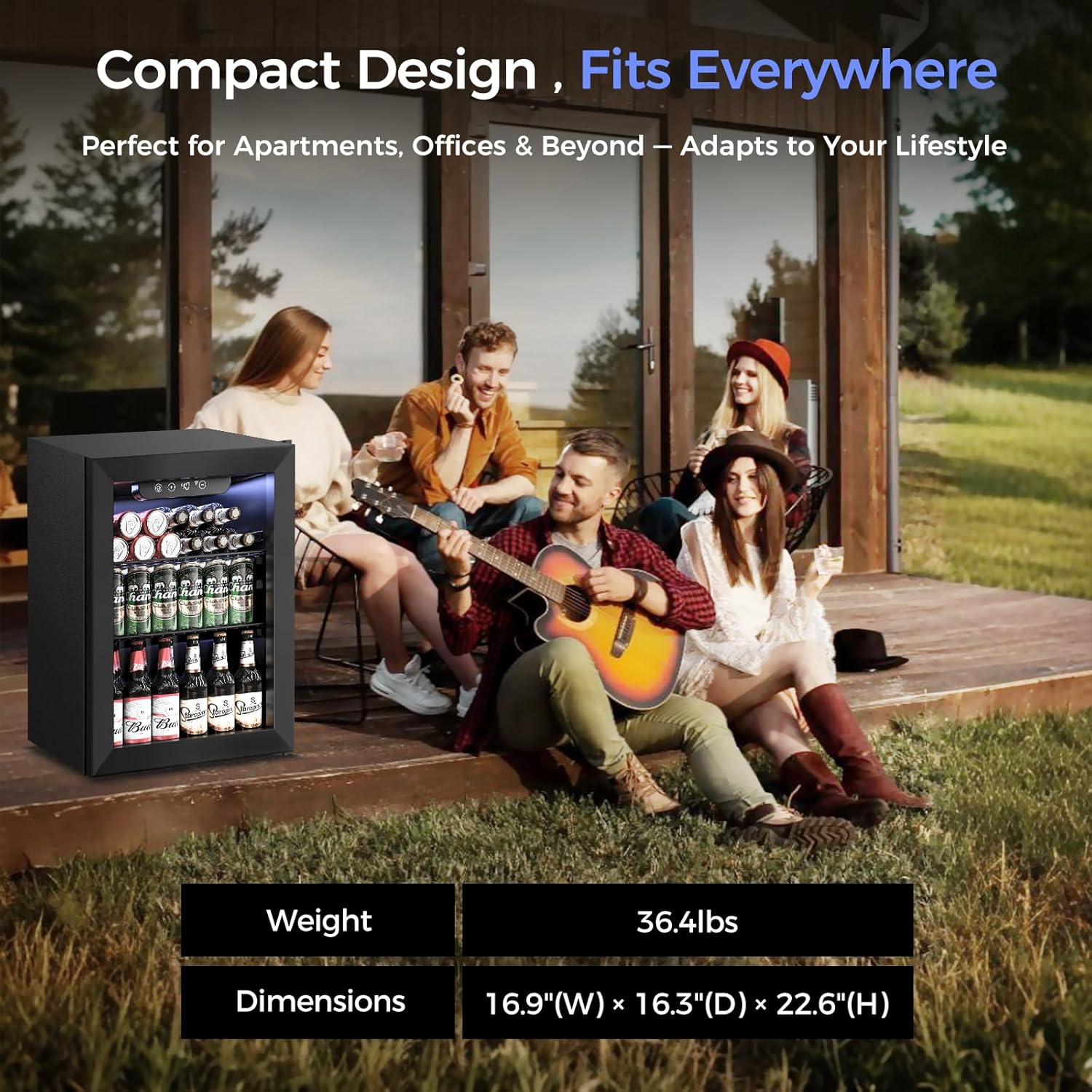 1.7 Cu.Ft Beverage Refrigerato - Wine Beer Cooler Fridge ulasan dan harga