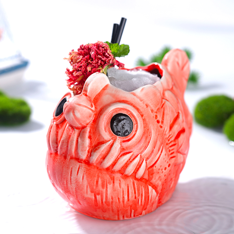 Cute Lantern Fish Cocktail Gla - Wine Beer Red ulasan dan harga